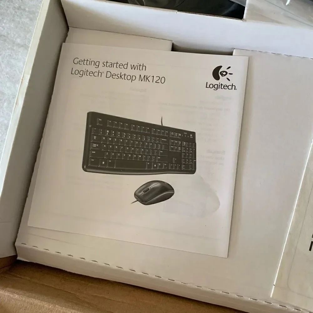 Logitech Desktop MK120 Keyboard & Mouse New-Open Box - Picture 4 of 5